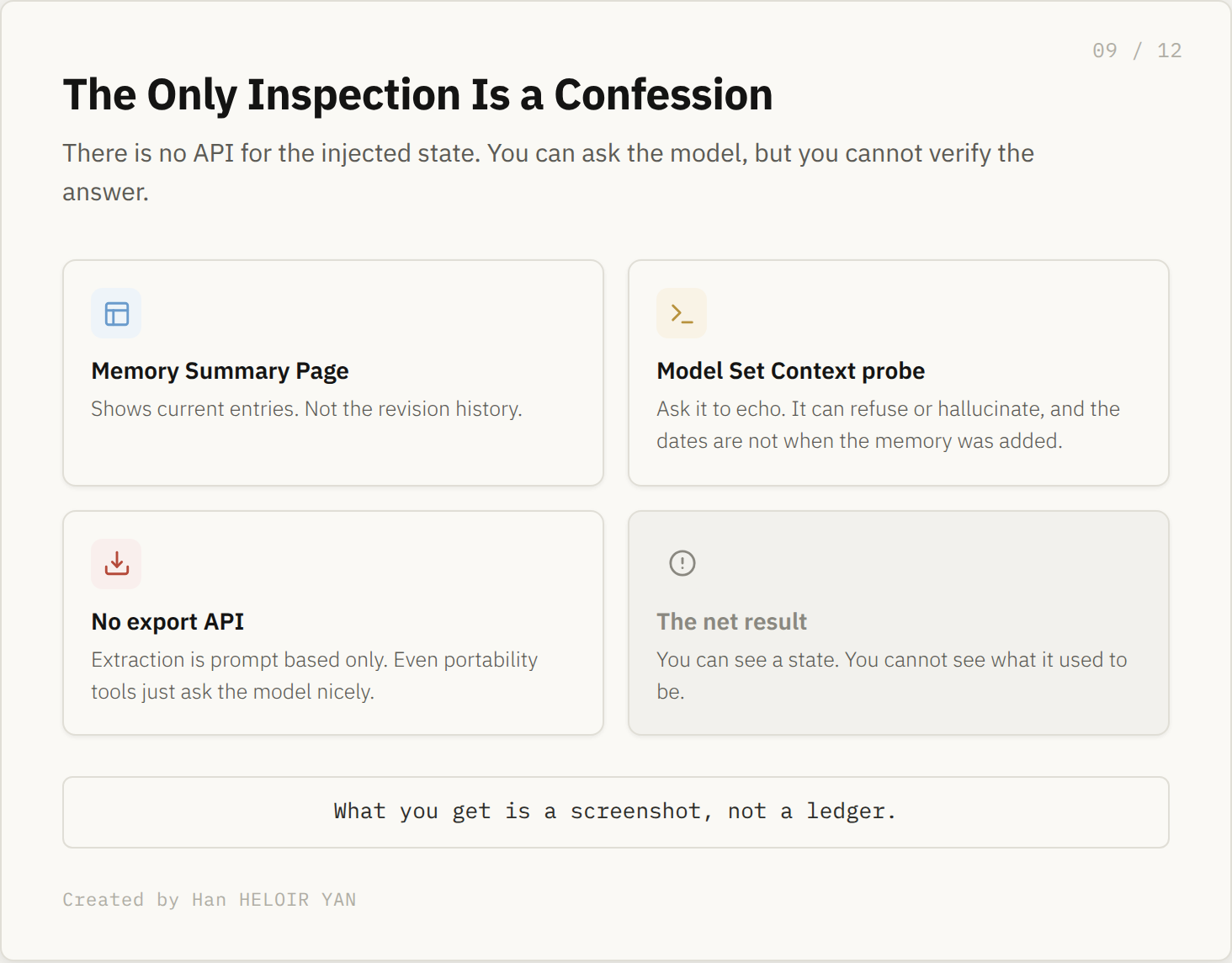 The only inspection is a confession
